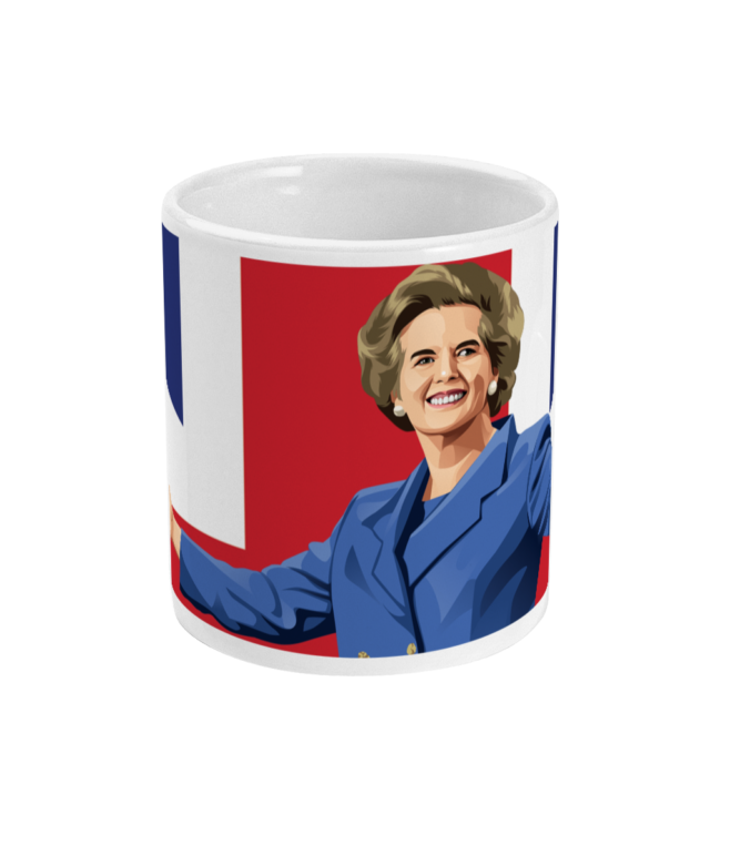 Maggie Thatcher Union Jack mug Tory