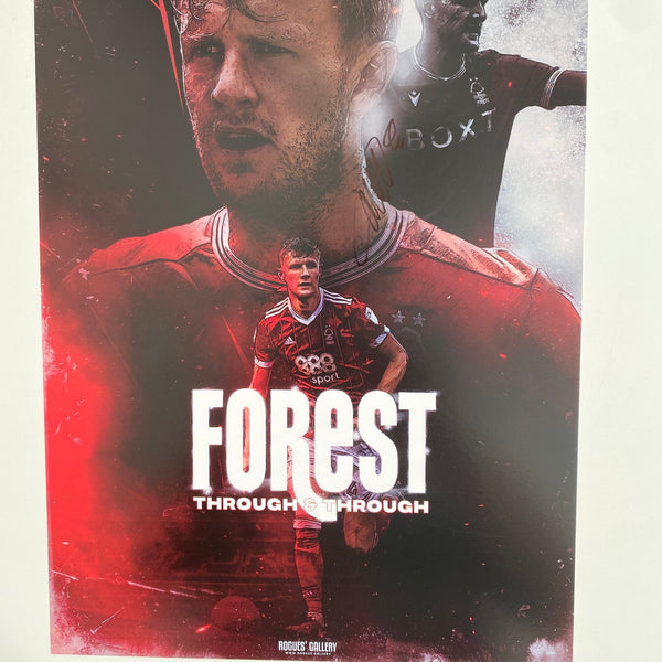 Joe Worrall signed Nottingham Forest print